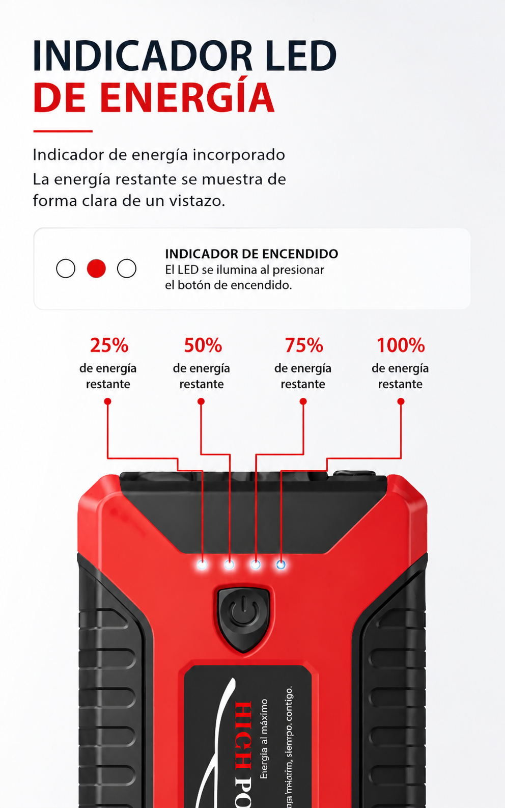 Arrancador de Coche 4 en 1 con Compresor de Aire y Power Bank
