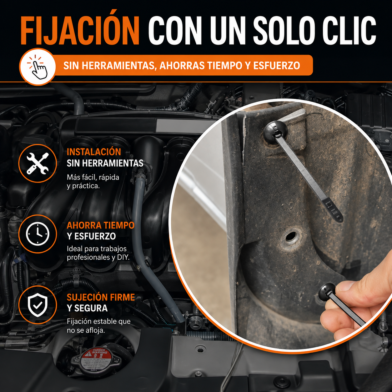 Bridas de Nylon Resistentes – Pack 500/10 uds Autoblocantes Multiusos