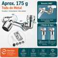 Extensor de Grifo Giratorio 1080° – Difusor Universal para Cocina y Baño con Adaptador 22/24mm